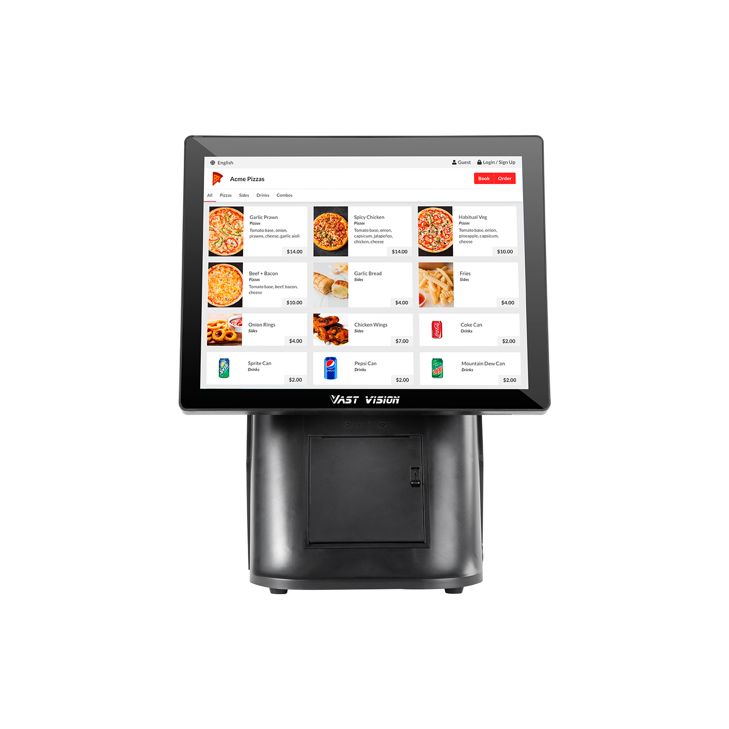 15 inch All In One android pos terminal