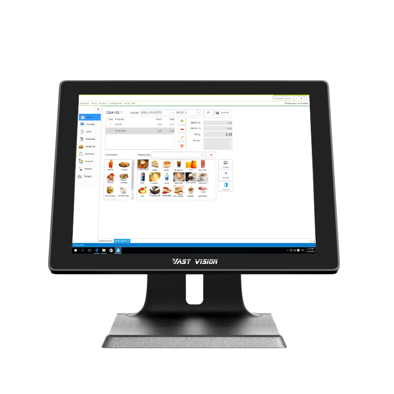 Aluminum alloy pos system 15 inch point of sale
