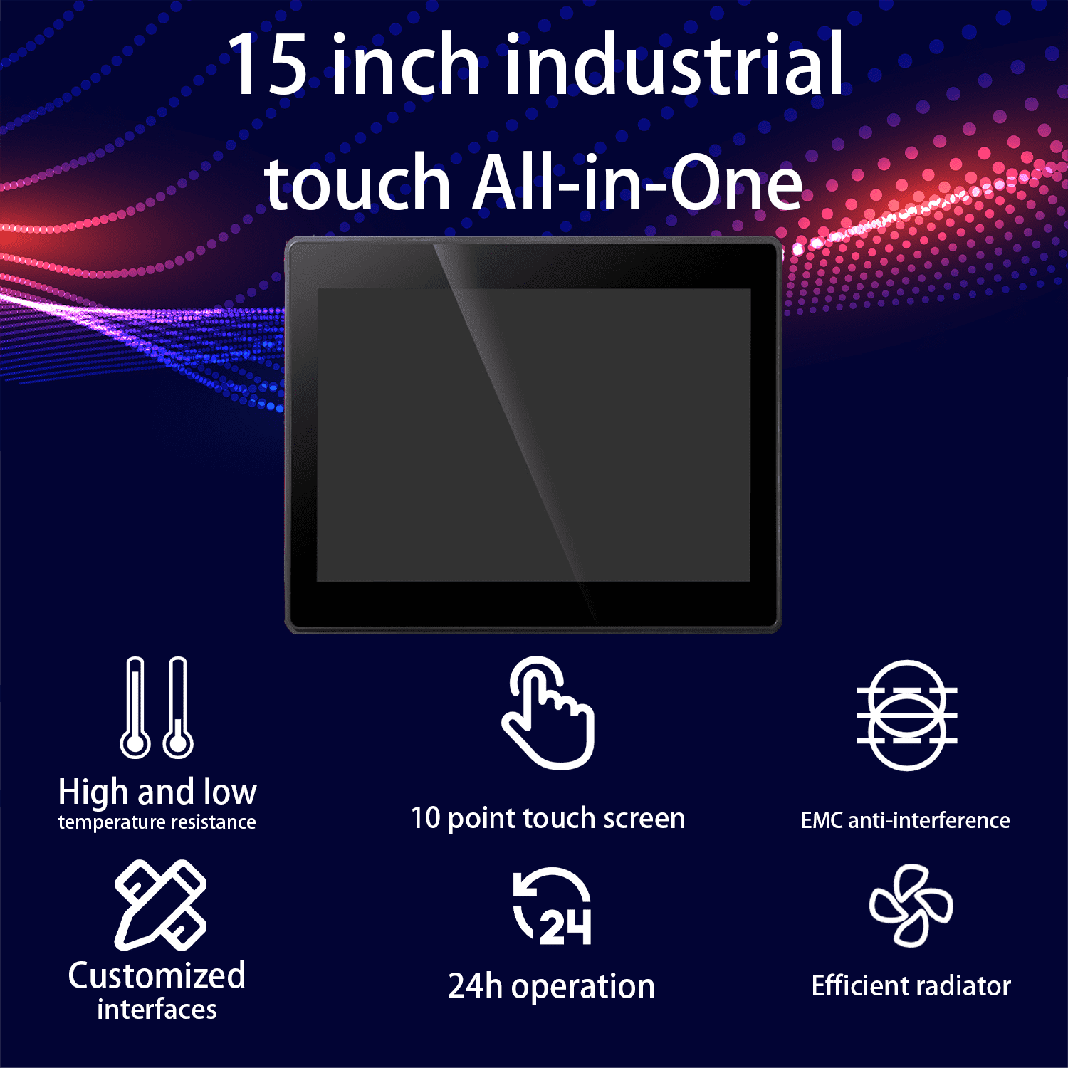 15 inch Industrial open frame monitor Embedded ipc pcap touch screen industrial ip65.png