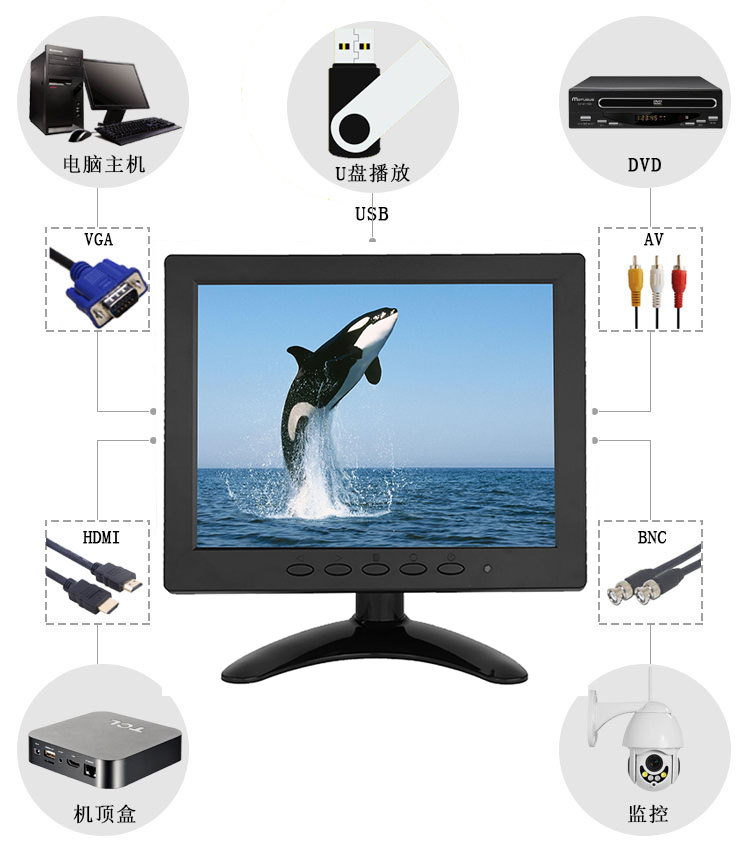 8 inch monitor HD industrial computer display touch HD HDMI CNC monitor.png