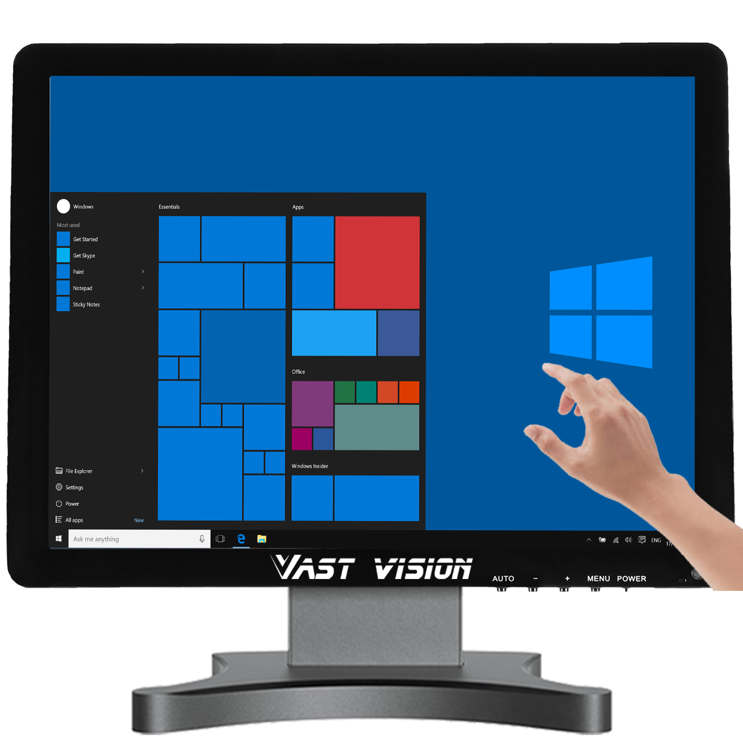 15 inch 5-wire resistive touch screen pos monitor 