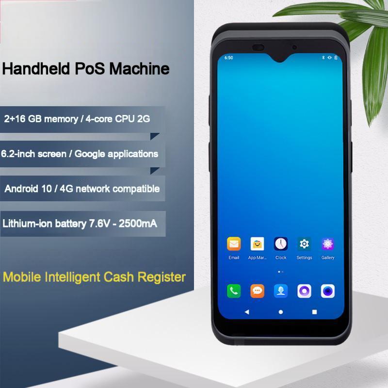 Handheld Android pos terminal with thermal printer