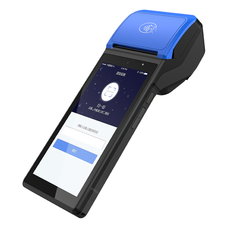 Handheld Android pos terminal with thermal printer