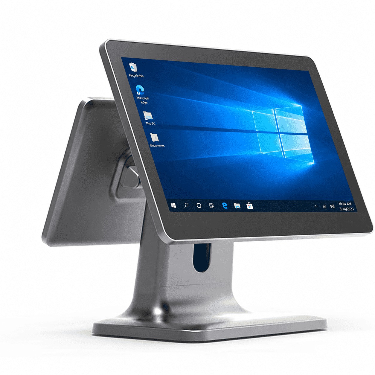 15.6-Inch Aluminum Fanless POS Terminal with Optional Customer Display